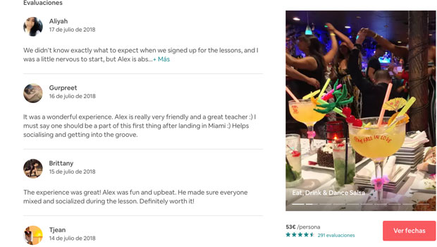 Experiencias de airbnb que transmiten confianza