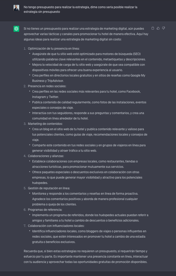 Consejos marketing digital chatgpt