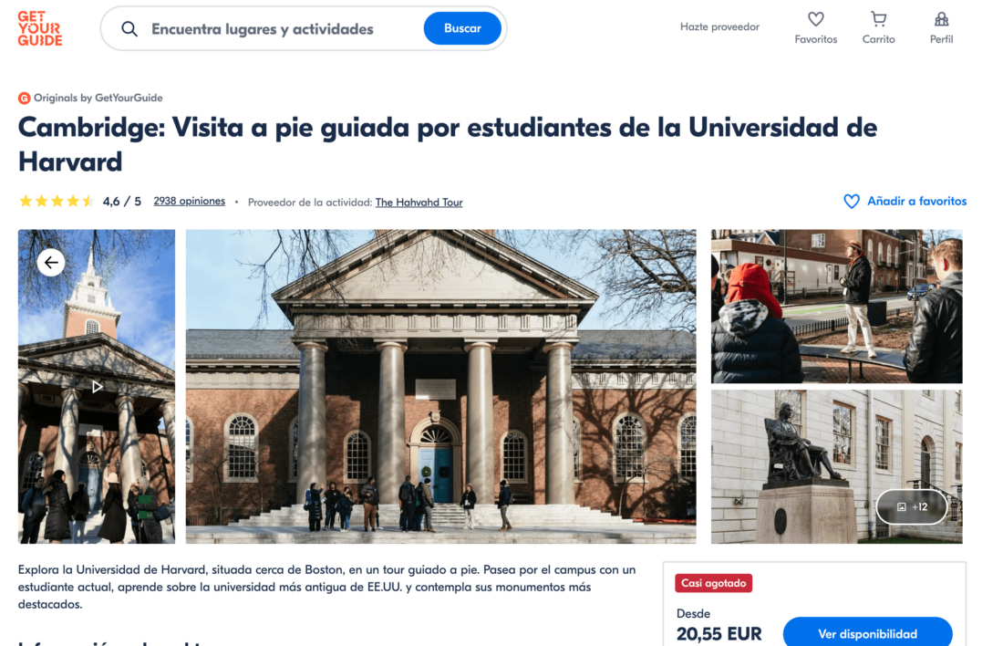 Getyourguide como una de las Plataformas de Distribución de Actividades Turísticas